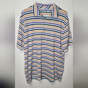 Walter Hagen 11 Majors Golf Polo Striped Large Mens Shirt B9